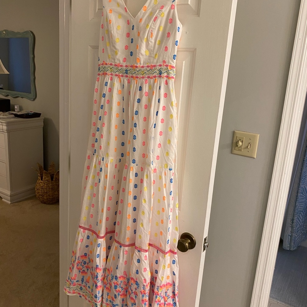 Lilly Pulitzer Charlene Maxi Dress - Multi Tropical Dot Clip